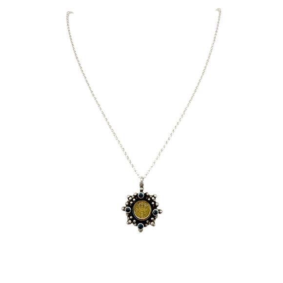 VIRGINS SAINTS & ANGELS VSA Petite Cloister San Benito Charm SS Necklace Silver
